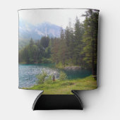 風光明媚なアルパインフォレストと湖 缶クーラー (正面)