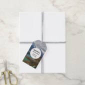 風光明媚なアルパインマウンテンズ写真誕生日ありがとう ギフトタグ (より糸付き)