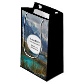 風光明媚なアルパインマウンテンズ写真誕生日ありがとう スモールペーパーバッグ (正面アングル)