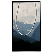 風光明媚なアルパインマウンテンズ自然フォトビジネス スモールペーパーバッグ (裏面)