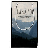 風光明媚なアルパインマウンテンズ自然フォトビジネス スモールペーパーバッグ (正面)