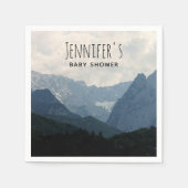 風光明媚なアルパインマウンテンズ自然フォトベビーシャワー スタンダードカクテルナプキン (正面)
