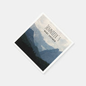 風光明媚なアルパインマウンテンズ自然フォトベビーシャワー スタンダードカクテルナプキン (角)