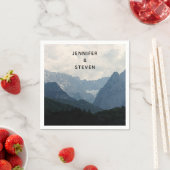 風光明媚なアルパインマウンテンズ自然結婚写真 スタンダードカクテルナプキン (インサイチュ)