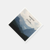 風光明媚なアルパインマウンテンズ自然結婚写真 スタンダードカクテルナプキン (角)