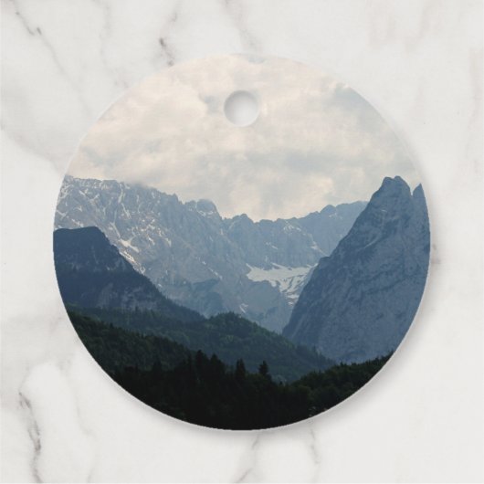 風光明媚なアルパインマウンテンズ自然結婚写真 フェイバータグ (裏面)