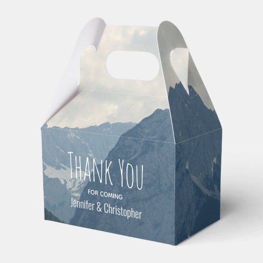 風光明媚なアルパインマウンテンズ自然結婚写真 フェイバーボックス (正面サイド)