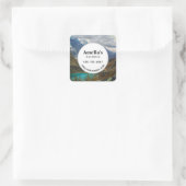 風光明媚なアルパインマウンテンフォトビジネス スクエアシール (バッグ)