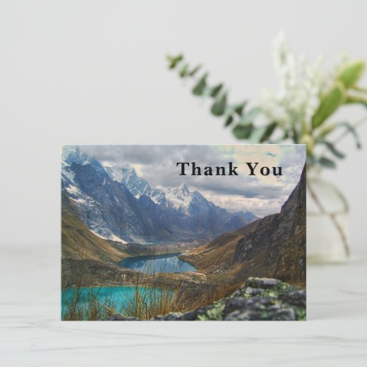 風光明媚なアルパイン山脈の写真ありがとう サンキューカード (スタンド正面)