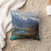 風光明媚なアルパイン山脈の写真 クッション (ブランケット)