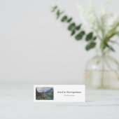 風光明媚なアルパイン山脈の写真 スキニー名刺 (スタンド正面)