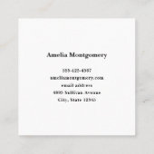 風光明媚なアルパイン山脈の写真 スクエア名刺 (裏面)