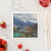 風光明媚なアルパイン山脈の写真 スタンダードカクテルナプキン (インサイチュ)