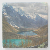 風光明媚なアルパイン山脈の写真 ストーンコースター (正面)