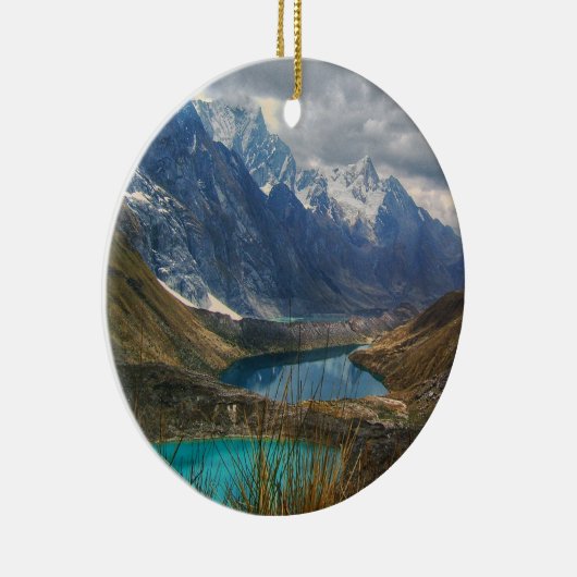 風光明媚なアルパイン山脈の写真 セラミックオーナメント (右)