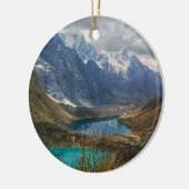 風光明媚なアルパイン山脈の写真 セラミックオーナメント (左)