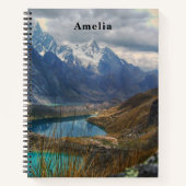 風光明媚なアルパイン山脈の写真 ノートブック (正面)
