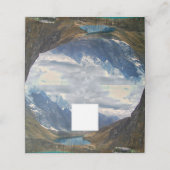 風光明媚なアルパイン山脈の写真 プレイスカード (外部開封)