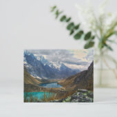 風光明媚なアルパイン山脈の写真 ポストカード (スタンド正面)