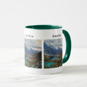 風光明媚なアルパイン山脈の写真 マグカップ (正面右)