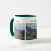 風光明媚なアルパイン山脈の写真 マグカップ (正面左)