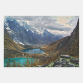 風光明媚なアルパイン山脈の写真 ラッピングペーパーシート (正面2)