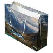 風光明媚なアルパイン山脈の写真 ラージペーパーバッグ (正面アングル)