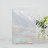 風光明媚なアルパイン山脈の写真 便箋 (スタンド正面)