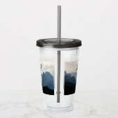 風光明媚なアルパイン山脈の自然写真 アクリルタンブラー (右)