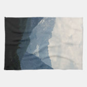 風光明媚なアルパイン山脈の自然写真 キッチンタオル (横)