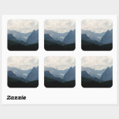 風光明媚なアルパイン山脈の自然写真 スクエアシール (シート)