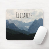 風光明媚なアルパイン山脈の自然写真 マウスパッド (マウス)