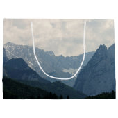 風光明媚なアルパイン山脈の自然写真 ラージペーパーバッグ (裏面)