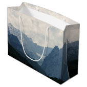 風光明媚なアルパイン山脈の自然写真 ラージペーパーバッグ (裏面アングル)