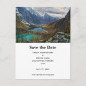 風光明媚なアルパイン山脈結婚写真 案内ポストカード (正面)