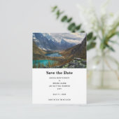 風光明媚なアルパイン山脈結婚写真 案内ポストカード (スタンド正面)
