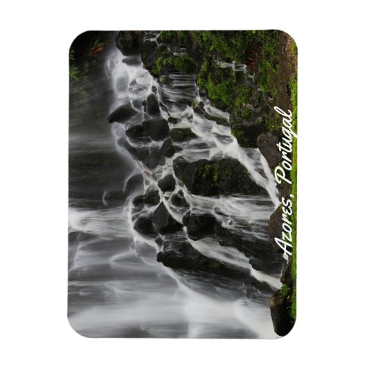 風光明媚なウォーターフォールアゾレス マグネット (縦)