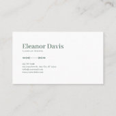 風光明媚なエレガントガーデンホワイトフローラ金ゴールドフレーム 名刺 (裏面)