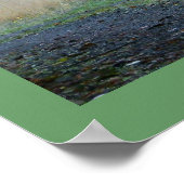 風光明媚なオレゴンの森の木々の国の写真 ポスター (角)