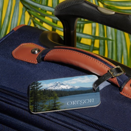 風光明媚なオレゴン州と山フード風景写真 ラゲッジタグ (正面インサイチュ3)