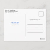 風光明媚なカントリーの山と湖の誕生日パーティー ポストカード (裏面)