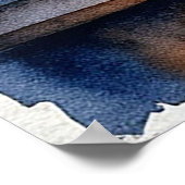 風光明媚なカントリーサイドビュースルーサニーオープンウィンドウ ポスター (角)