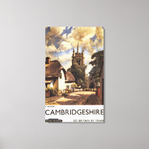 風光明媚なカントリービュー英国鉄道ポスター キャンバスプリント