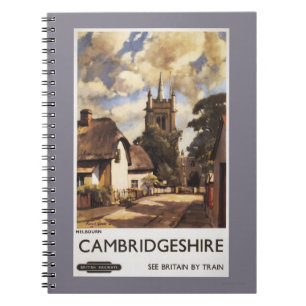 風光明媚なカントリービュー英国鉄道ポスター ノートブック