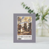 風光明媚なカントリービュー英国鉄道ポスター ポストカード (スタンド正面)