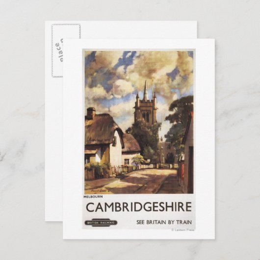 風光明媚なカントリービュー英国鉄道ポスター ポストカード (正面/裏面)