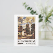 風光明媚なカントリービュー英国鉄道ポスター ポストカード (スタンド正面)