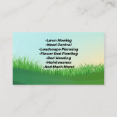 風光明媚なガーデンランドスケープ気にロング 名刺 (裏面)