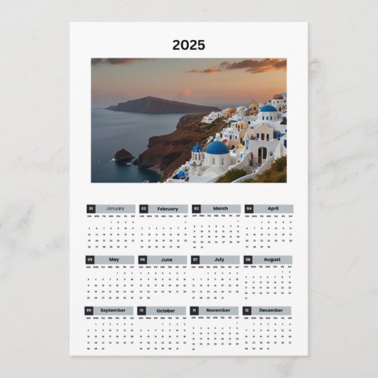 風光明媚なギリシャ表示カレンダー プログラム (正面)