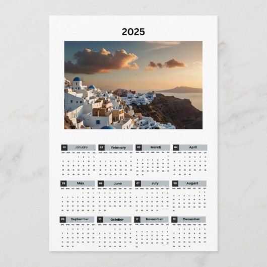 風光明媚なギリシャ表示カレンダー プログラム (正面)
